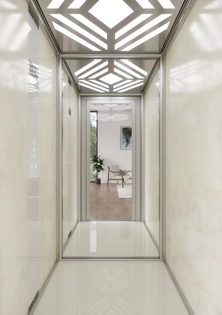 Pulsantiera touch venice touch a tutta altezza bianca per home lift Eltec lift.